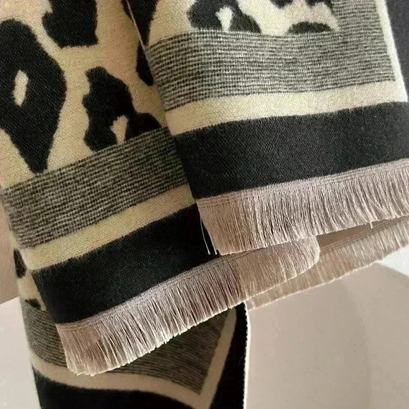 Multicolor Casual Women's Boho Double-Sided Leopard Print Jacquard Imitation Cas - Picture 4 of 4